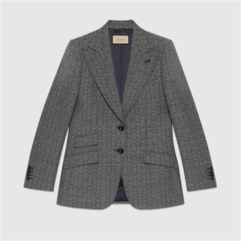 lange gucci jas|Gucci wool jacquard jacket.